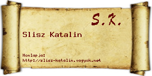 Slisz Katalin névjegykártya